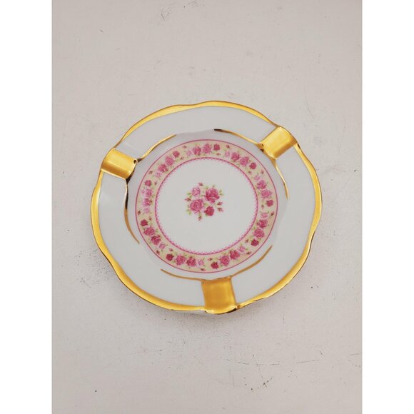 Vintage Limoges Veritable Porcelaine D’Art cobalt blue 22k gold ashtray- France - Picture 7 of 10